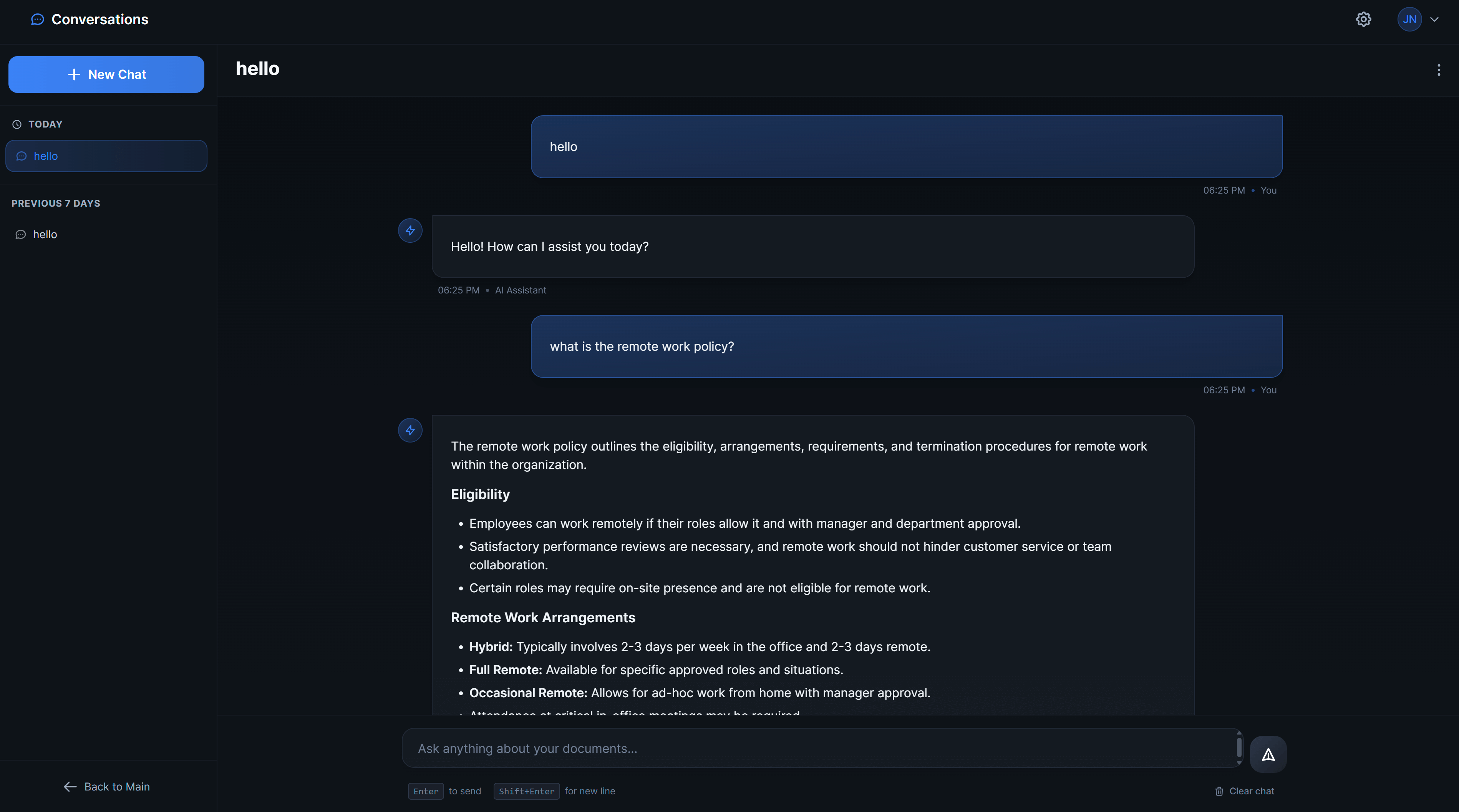 RAG Fortress Chat Interface