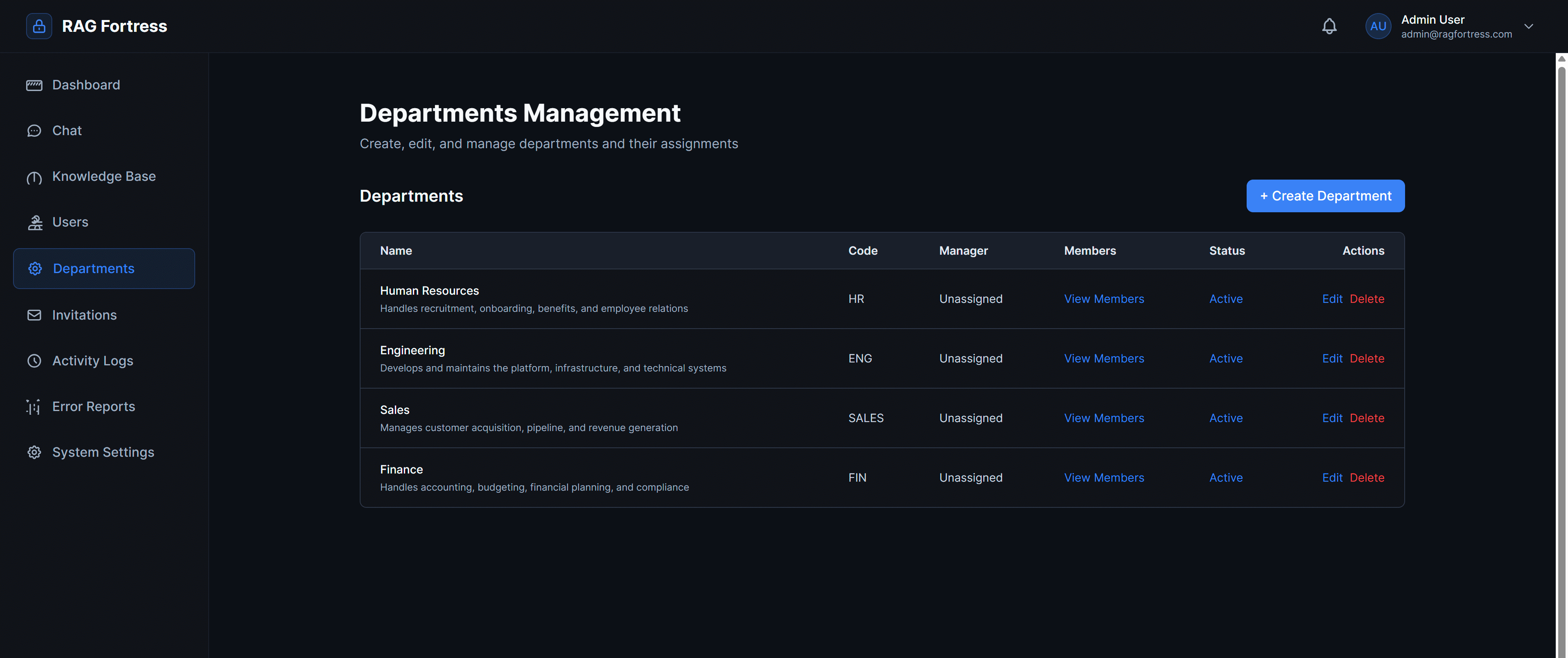 Department Management